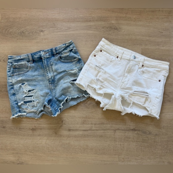 American Eagle Outfitters Blue and White Jean Shorts bundle - Picture 1 of 2